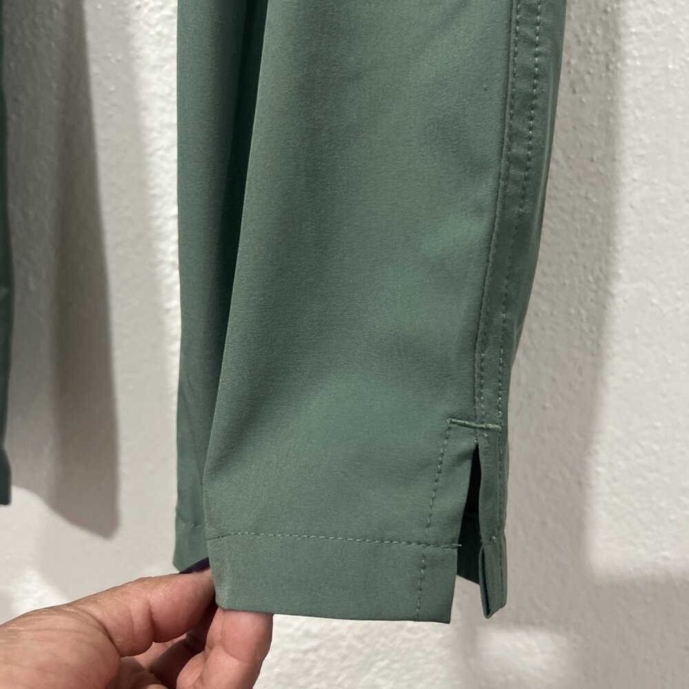 Eddie Bauer Ladies Traveler‎ Pant Medium Green High Rise Active Outdoor Trail - Picture 4 of 14